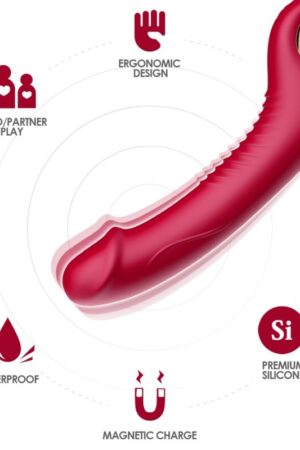 ARMONY - PRINCE DILDO VIBRADOR & ROTADOR ROJO