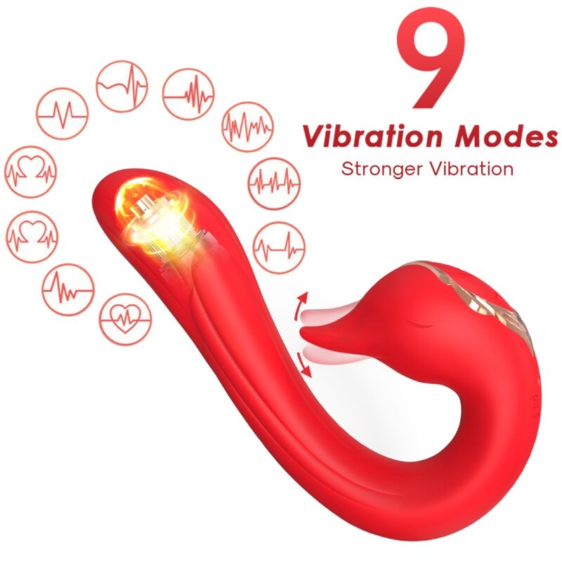 ARMONY – DELFIN VIBRADOR MULTIPOSICION & EFECTO CALOR ROJO