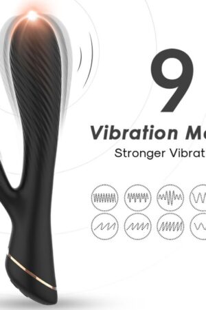 ARMONY - VIBRADOR RABBIT SILICONA NEGRO