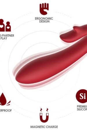 ARMONY - ELK VIBRADOR RABBIT CURVO RED