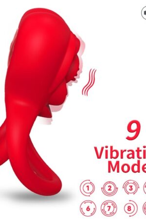 ARMONY - ANILLO VIBRADOR CORAZÓN ROJO