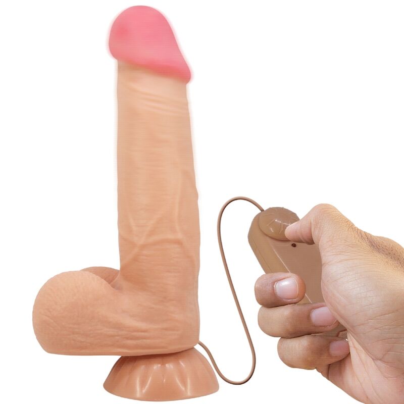 PRETTY LOVE – SLIDING SKIN SERIES DILDO REALÍSTICO CON VENTOSA PIEL DESLIZANTE CONTROL REMOTO NATURAL 21.8 CM
