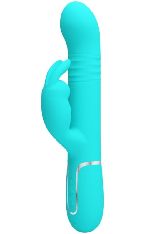 PRETTY LOVE – VIBRADOR COALE RABBIT PERLAS VERDE AGUA