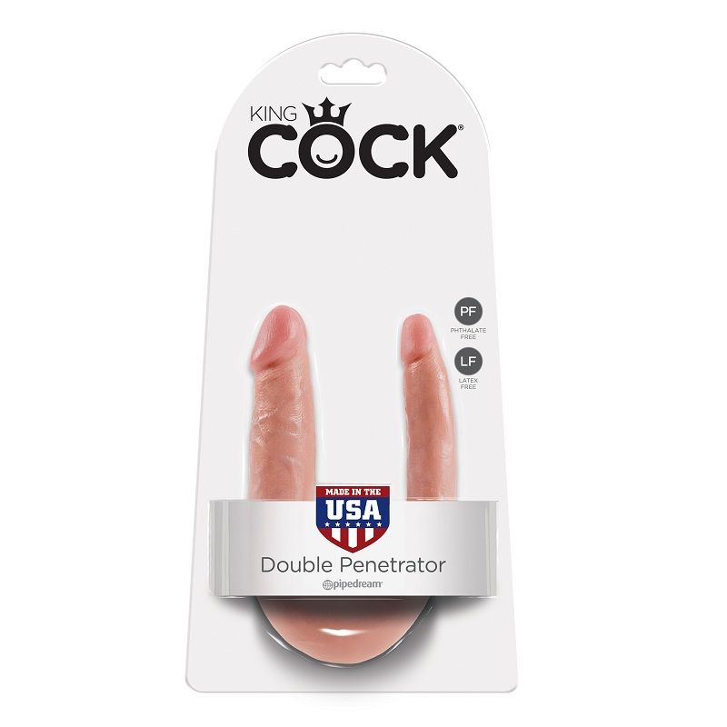 KING COCK - DILDO DOBLE PENETRACIÓN 12.7 CM NATURAL - Imagen 5
