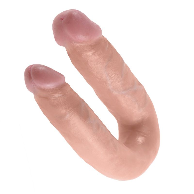 KING COCK - DILDO DOBLE PENETRACIÓN 13.9 CM NATURAL - Imagen 2