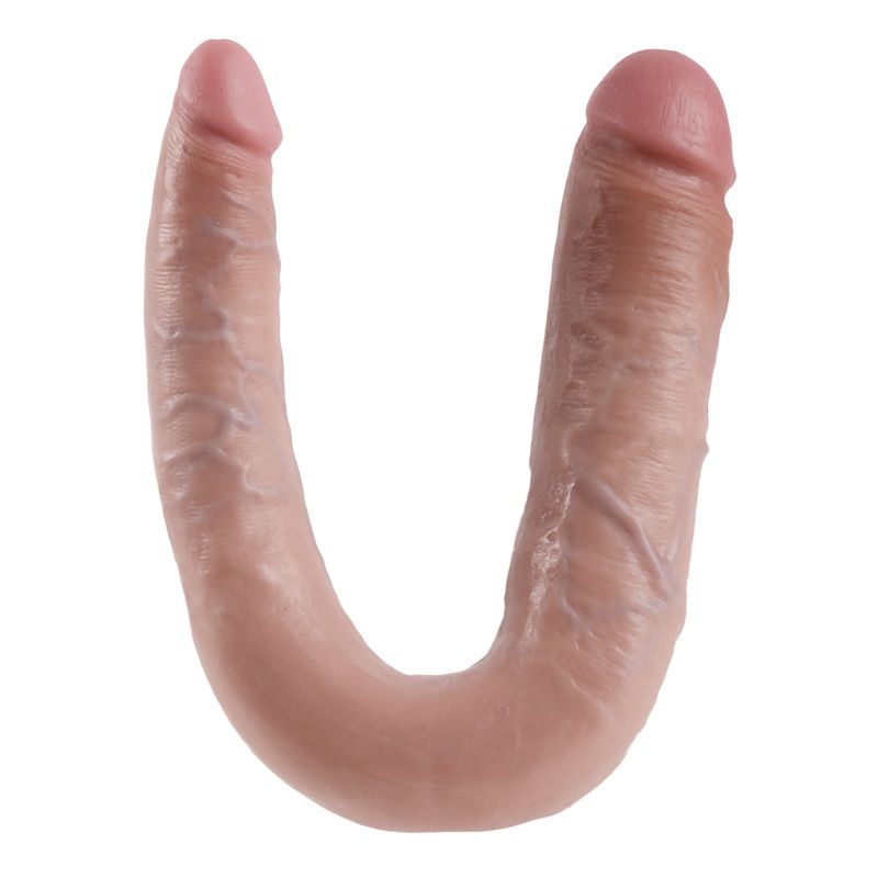 KING COCK - DILDO DOBLE PENETRACIÓN 17.8 CM NATURAL - Imagen 2