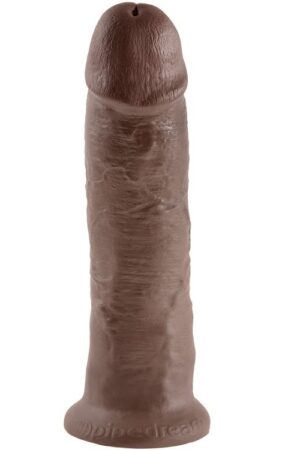 KING COCK - 10 PENE MARRÓN 25.4 CM