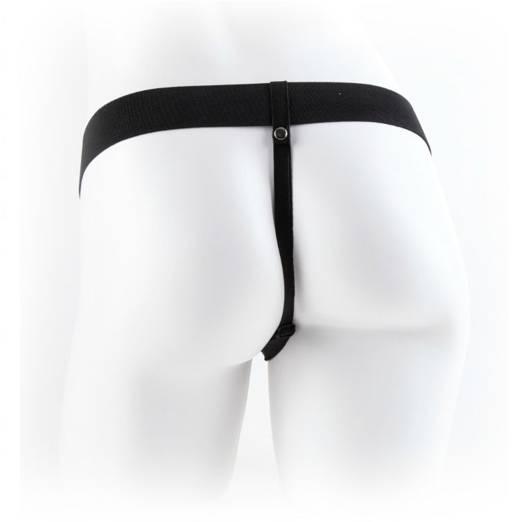FETISH FANTASY SERIES - 9 HOLLOW STRAP-ON WITH BALLS 22.9CM NATURAL - Imagen 3