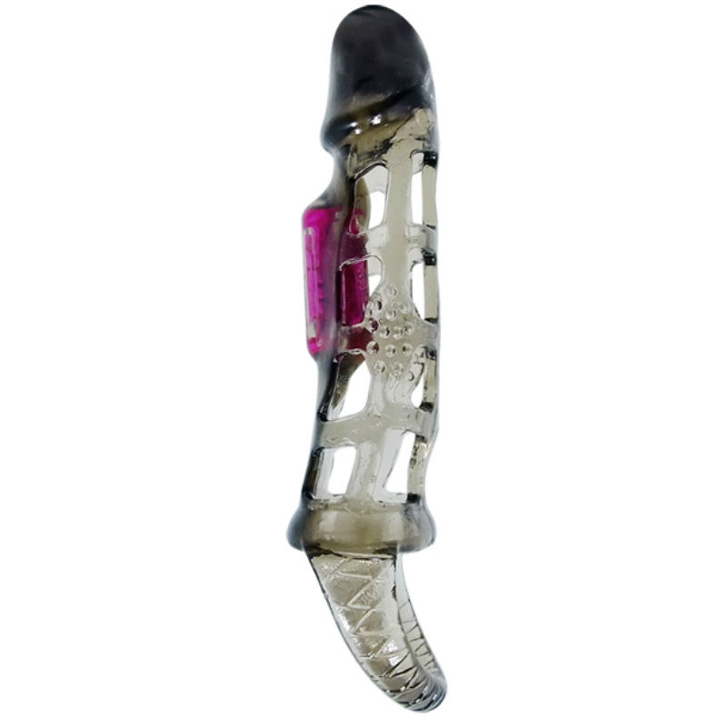 BAILE – FUNDA EXTENSORA PENE CON VIBRACIÓN Y STRAP 13.5 CM