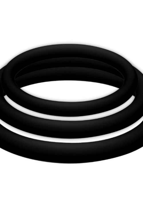 JOYDIVISION POTENZDUO – PLUS PACK 3 ANILLOS PARA PENE NEGRO – S, M, L