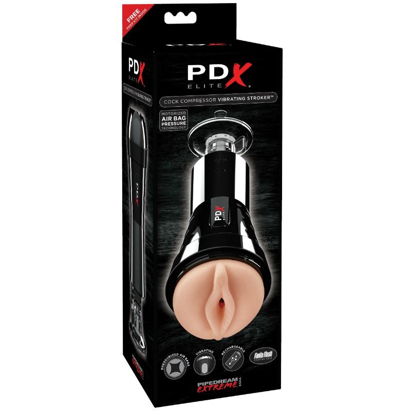 PDX ELITE - MASTURBADOR CON VIBRACIÓN Y EFECTO COMPRESOR - Imagen 4