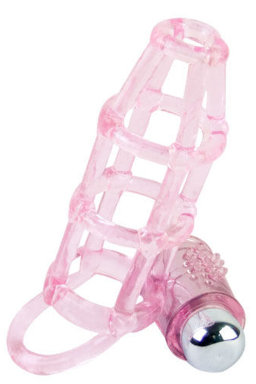 BAILE – SWEET 10 RITMOS FUNDA Y ANILLO SILICONA PARA EL PENE ROSA
