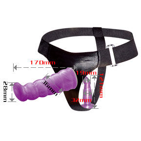 BAILE - ARNÉS ANAL Y VAGINAL FEMENINO LILA PUNTO G 17 CM - Imagen 2