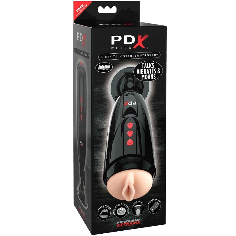 PDX ELITE - DIRTY TALK STARTER STROKER MASTURBADOR VAGINA - Imagen 2