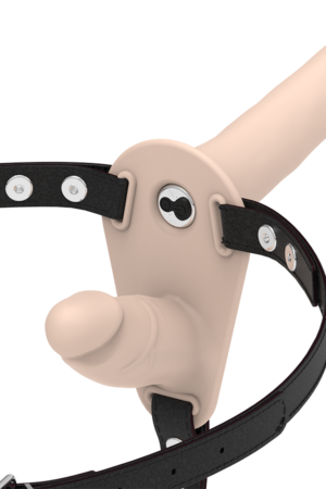 FETISH SUBMISSIVE HARNESS - DOBLE PENETRACIÓN VIBRADOR FLESH UP