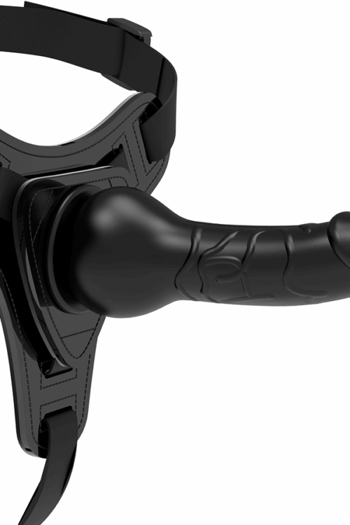 FETISH SUBMISSIVE HARNESS – SILICONA NEGRO REALISTIC 16 CM