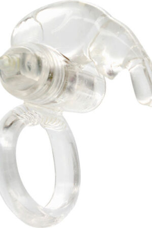 SEVEN CREATIONS - ANILLO VIBRADOR DE SILICONA TRANSPARENTE