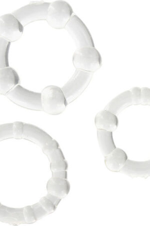 SEVEN CREATIONS - JUEGO TRES ANILLOS PENE TRANSPARENTE