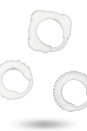 ADDICTED TOYS - SET 3 ANILLOS PENE CLEAR