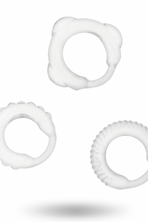 ADDICTED TOYS – SET 3 ANILLOS PENE CLEAR