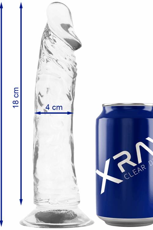 X RAY – CLEAR DILDO TRANSPARENTE 21 CM -O- 4 CM