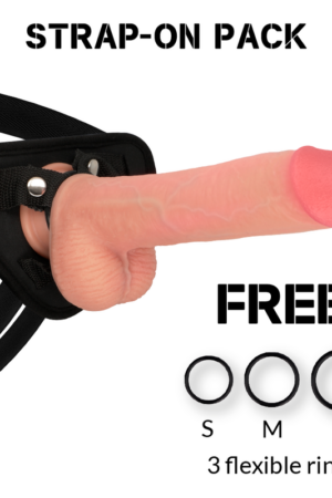 ROCKARMY - ARNÉS + LIQUID SILICONE DILDO PREMIUM KINGCOBRA 24 CM -O- 4.77 CM