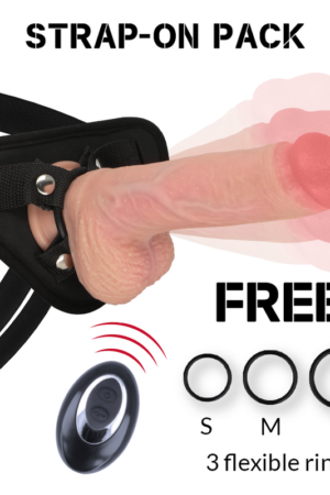 ROCKARMY - ARNÉS + LIQUID SILICONE VIBRADOR CONTROL REMOTO PREMIUM APACHE 20.5 CM -O- 4.62 CM